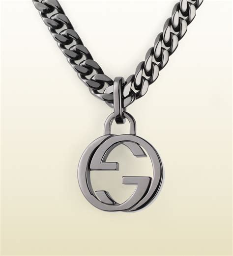 gucci silver interlocking g necklace|gucci interlocking g pendant necklace.